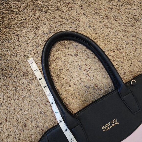 RARE Mary Kay Loly In The Sky Heart Print Colorblock Pink/Black Shoulder Purse - Picture 9 of 13